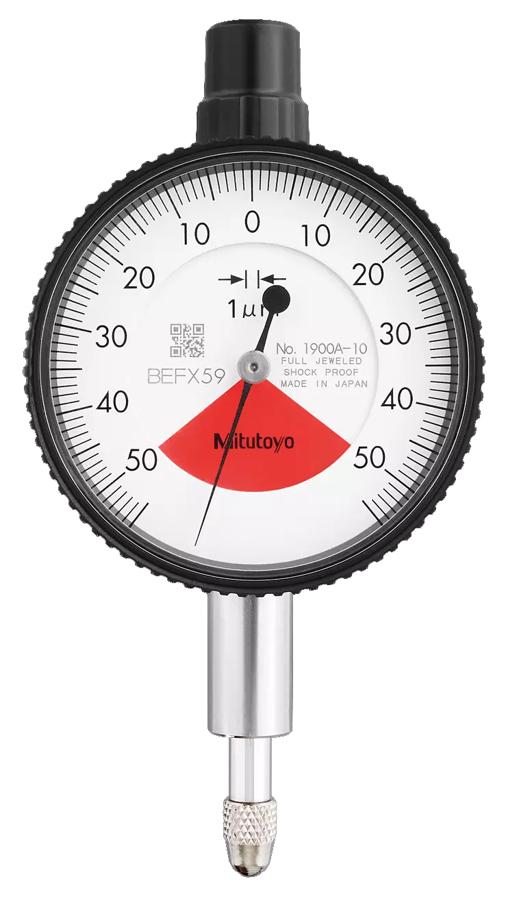 Mitutoyo Mutatós mérőóra 1 körülfordulással, Sorozat 1, ütés- és porálló, Ø40 mm, 0.1 mm (dugattyú út: 2 mm), 0.001 mm (1900A-72) termék fő termékképe