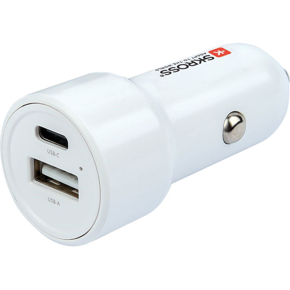 Skross Dual autós töltő, PD, 65W (USB-A, USB-C) + USB-C kábel termék fő termékképe