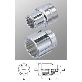 Genius Tools 635235 3/4"-os 12 lapú dugókulcs fej, 35 mm termék fő termékképe